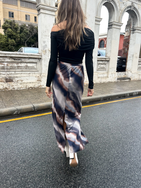 BEVERLY Maxi Skirt - Dusk Print