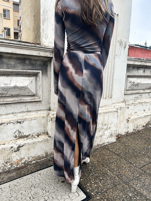 BEVERLY Maxi Skirt - Dusk Print