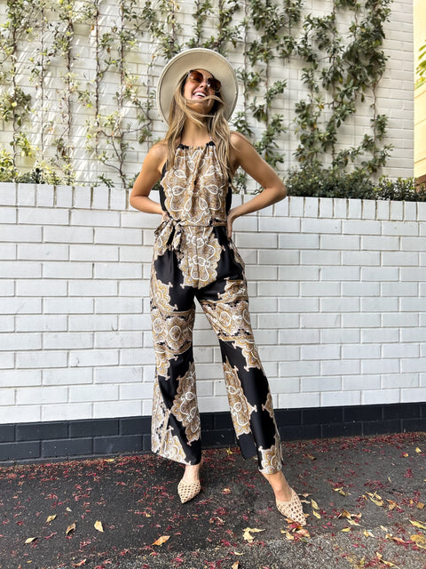 OCTAVIA Jumpsuit - Black Print